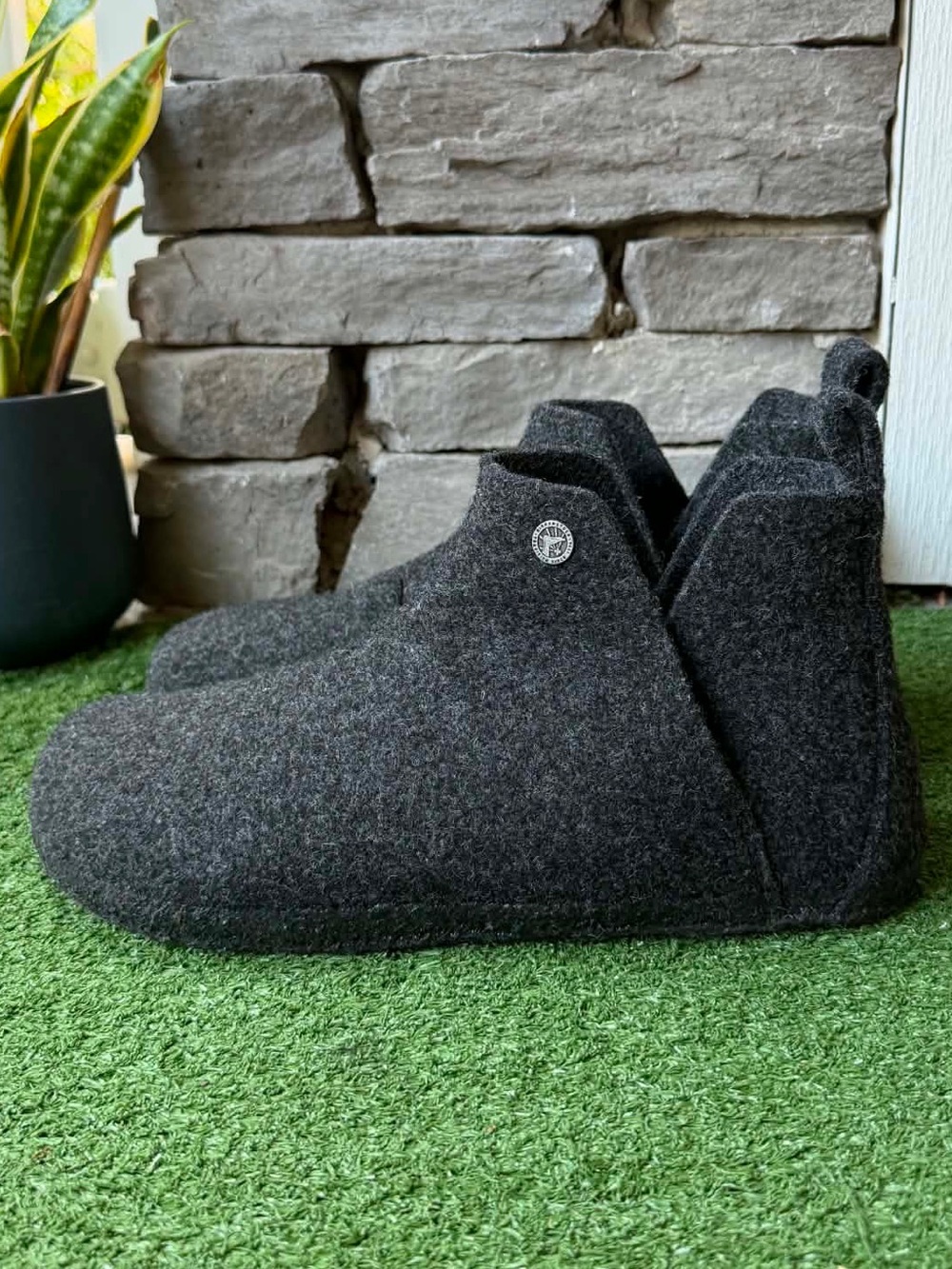 Birkenstock Andermatt Shearling Wool Felt Slipper Mens Booties